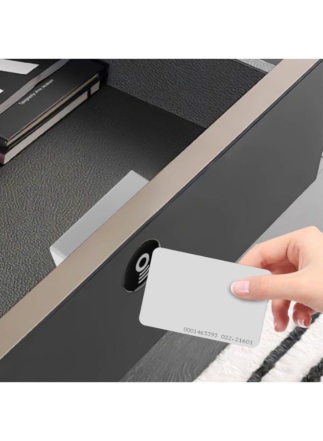 قفل إلكتروني غير مرئي للخزائن - قفل ذكي مزود ببطاقة RFID و3 سلاسل مفاتيح، تركيب بدون حفر للخزائن، والساونا، والمكاتب، والمكتبات، والخزائن الآمنة - Image 4